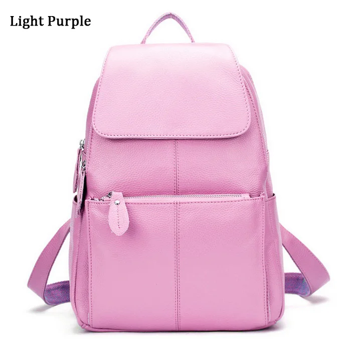 trendy sling bags 2022 HOT 100% Soft Genuine Cow Leather Cowhide Women's Female Top Layer Nature Cow Skin Girl School Book Shopping Bags Knapsack most stylish backpacks