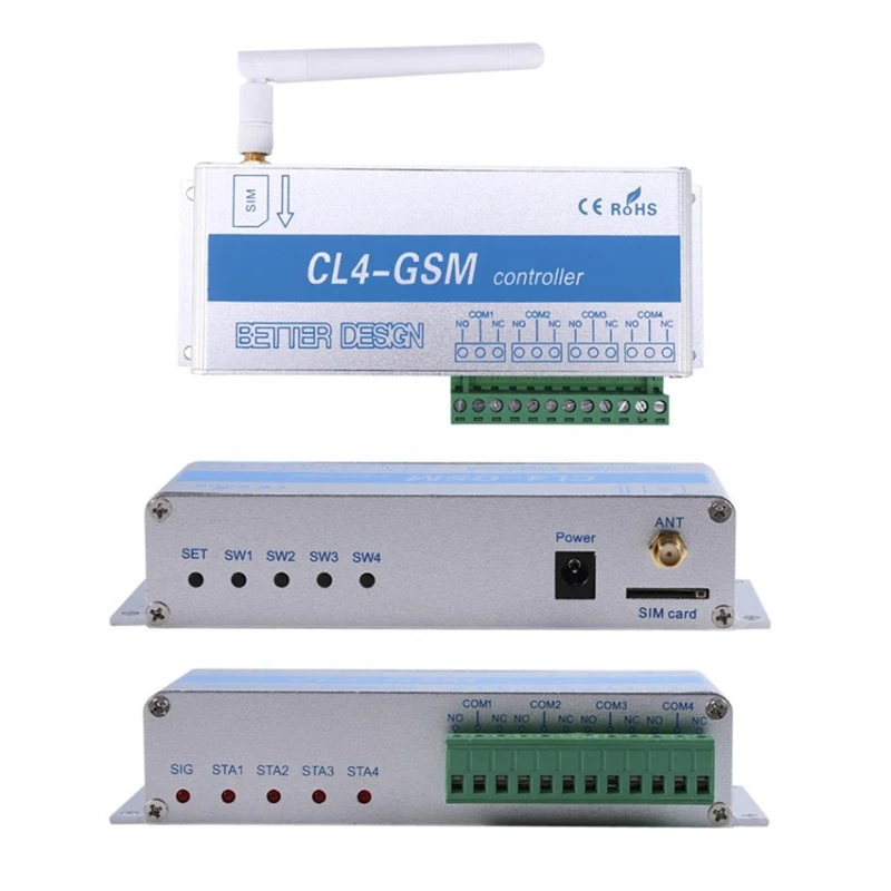 CSS Cl4-Gsm, беспроводной пульт дистанционного управления, реле, Sms, умный дом, система безопасности, переключатель, серебро+ синий, алюминиевый сплав, штепсельная вилка европейского стандарта