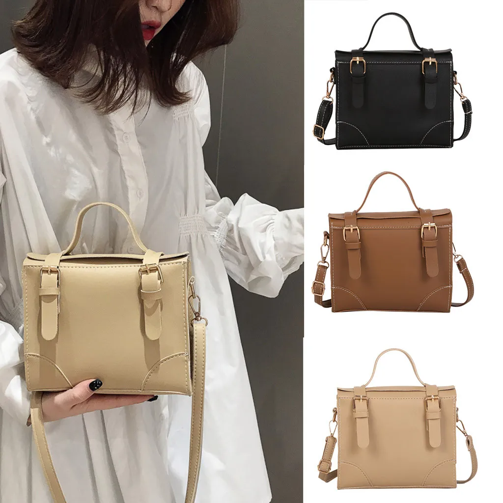 Ladies Bag Fashion Leather Solid Color Personality Shoulder Handbag Messenger bolsa masculina sac femme woman bag 2019