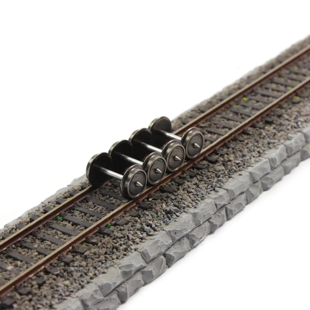 24pcs Model Trains 1:87 HO Scale 36'' Metal AC Wheels HP0387