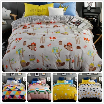 

Kids 3/4 pcs Bedding Set Winter Aole Cotton Bedlinens Queen Twin Double Single Size Quilt Duvet Cover 1.2m 1.5m 1.8m 2m Bedsheet