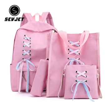 

Printing School Bags for Girls Kids School Backpack 4pcs/set Children Schoolbags Fashion Orthopedic Girl Backpacks XSB006