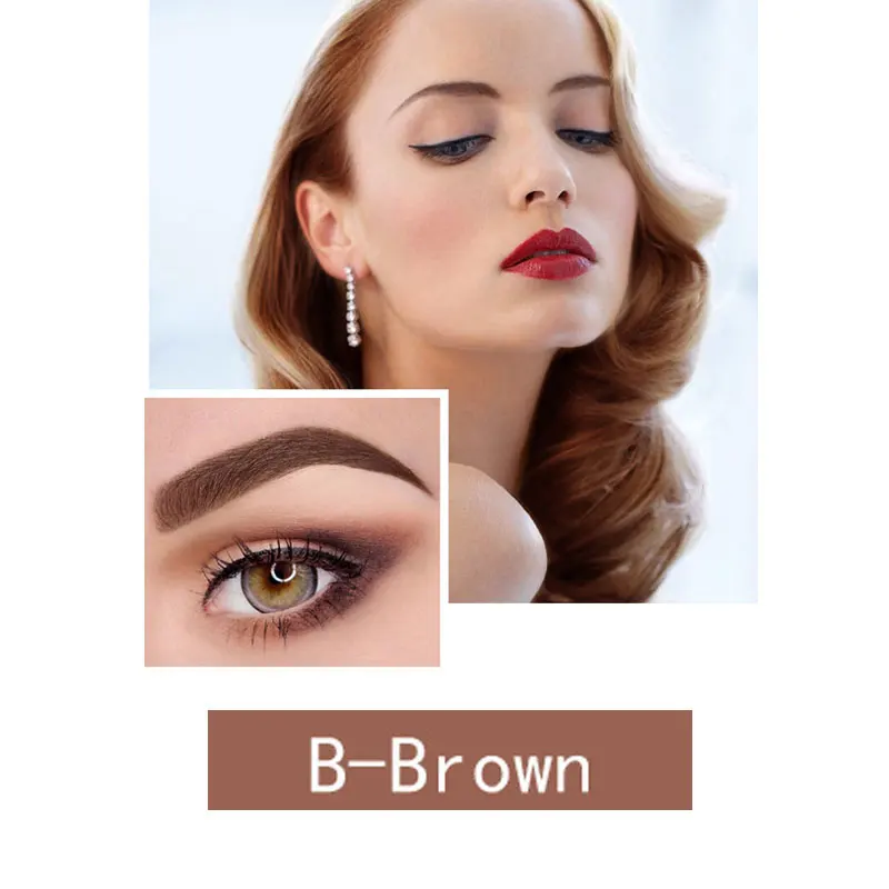 4 Head Fine Sketch Eyebrow Pen Makeup Tools Waterproof Microblading Eyebrow Tattoo Pen Fork Tip Eyebrow Pencils Tint Enhancer - Цвет: 3 Fork Tip 2