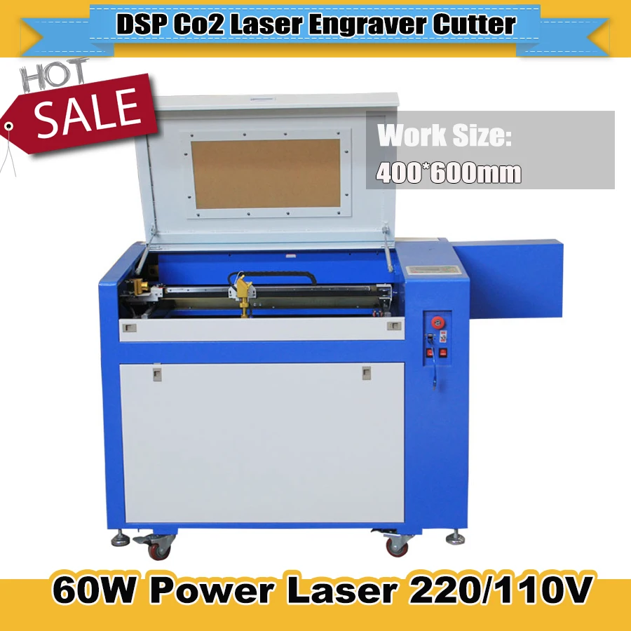 

DSP Ruida 60W CO2 Laser Engraver 4060 Laser Engraving Cutting Machine Free Shipping by sea