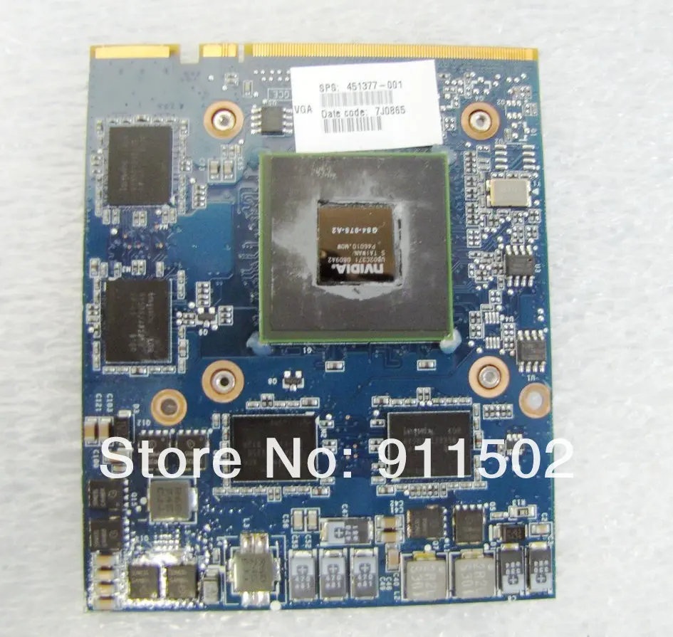  451377-001 VGA Graphics Card 8710W  512MB  G84-975-A2  LS-333AP   FX1600M  Video card Tested Working 