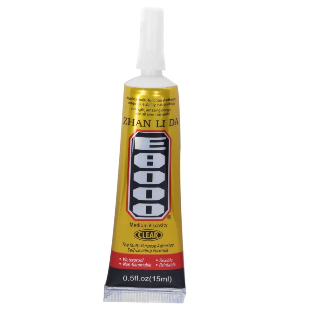 

15ml ZHANLIDA Liquid Glue e8000 mobile phone screen cloth stickers drilling industry door chain jewelry plastic soft glue
