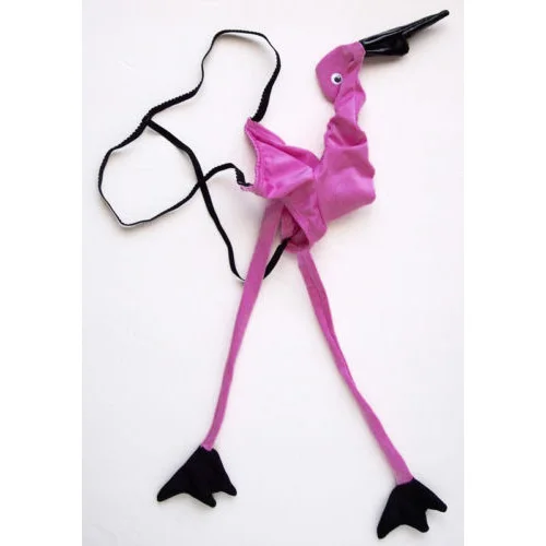 

T384 flamingo Fun underwear Rose color bird narrow string waist band