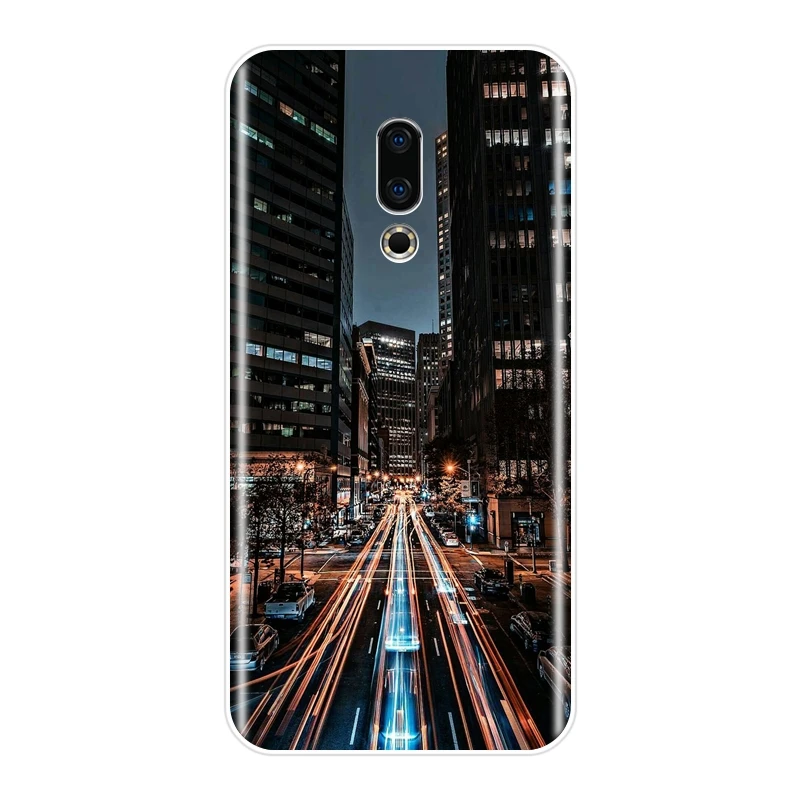 Чехол для Meizu Pro 6 7 Plus U10 U20 мягкий силиконовый чехол накладка с изображением города