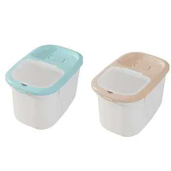 

5KG Kitchen Rice Storage Box Insect-proof Plastic Sealed Food Cereal Dispenser Moisture-proof Rice Container with Seal Ring 20E