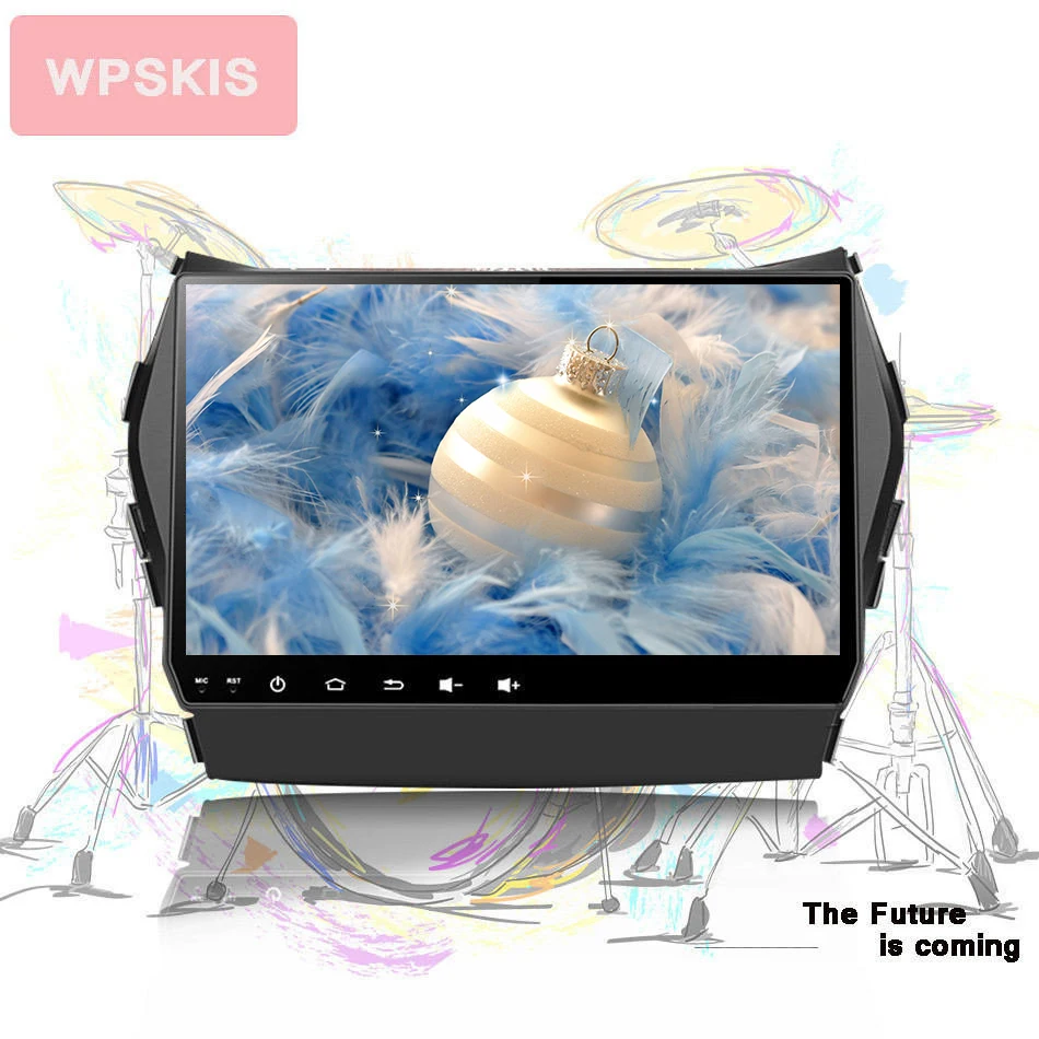 Sale For Hyundai IX45 Santa fe 2013+ android9 Car gps navigation system with built-in wifi BT 3/4g stereo head unit video music audio 1