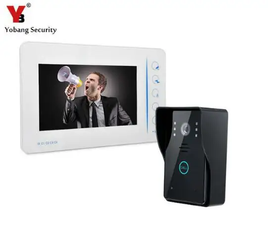 Yobangsecurity 1-Камера 1-Мониторы 7 "видеомонитор Видеодомофоны дома Дверные звонки Системы ИК Ночное видение Hands Free Интерком