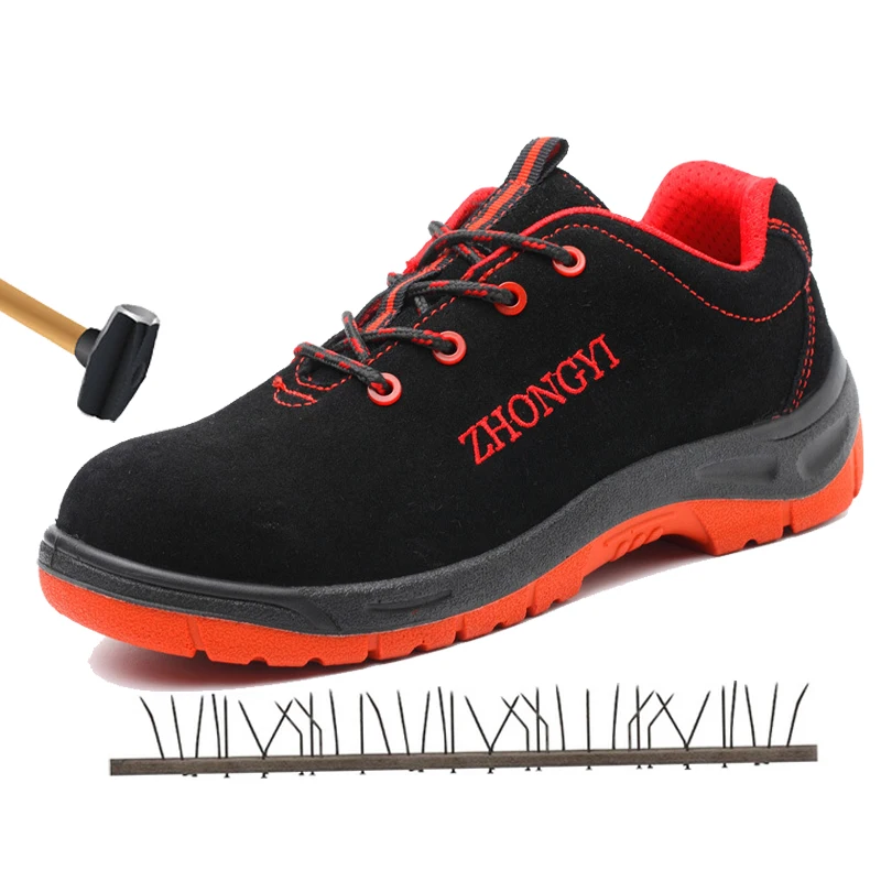 

Safety shoes male breathable lightweight work work shoes steel toe caps anti-smashing safety boots work shoes