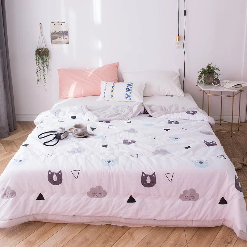 

Home Textile Summer Quilt Blankets Cartoon Comforter Bed Cover Quilting Suitable for Adults Kids printed Air Condition blanket