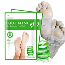 Новинка, коллагеновая маска для ног алоэ, отшелушивающая маска для детских ног, обновляющая ультра мягкая нежная маска для ног