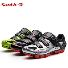 Santic Men Cycling MTB Shoes 3Colors Cycling MTB Athletic Racing Team Bicycle Shoes Breathable Cycling Clothing riding equipment