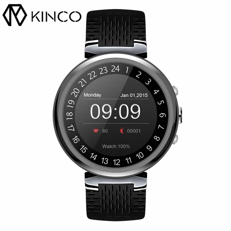

KINCO 2GB+16GB 3G SIM MTK6580 1.30 inch GPS Bluetooth WIFI Camera Smart Phone Watch Heart Rate Monitor Watches for IOS/Android