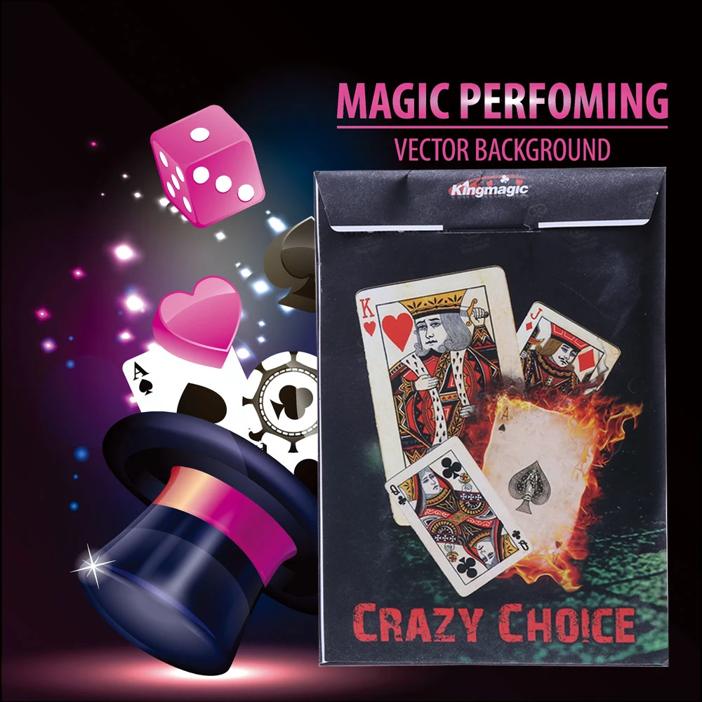 

New Crazy Choice Card Deck Magic Trick Close Up Turn Cards To The Same Magic Toy