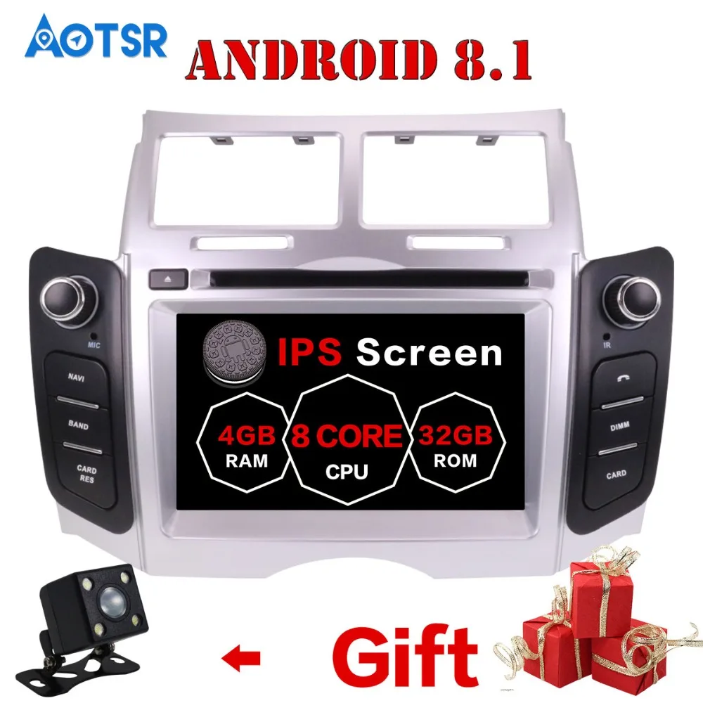 DE сток Android 9,0 система автомобильный dvd-плеер gps навигация для Toyota Yaris 2005-2011 головное устройство мультимедиа авторадио монитор карта