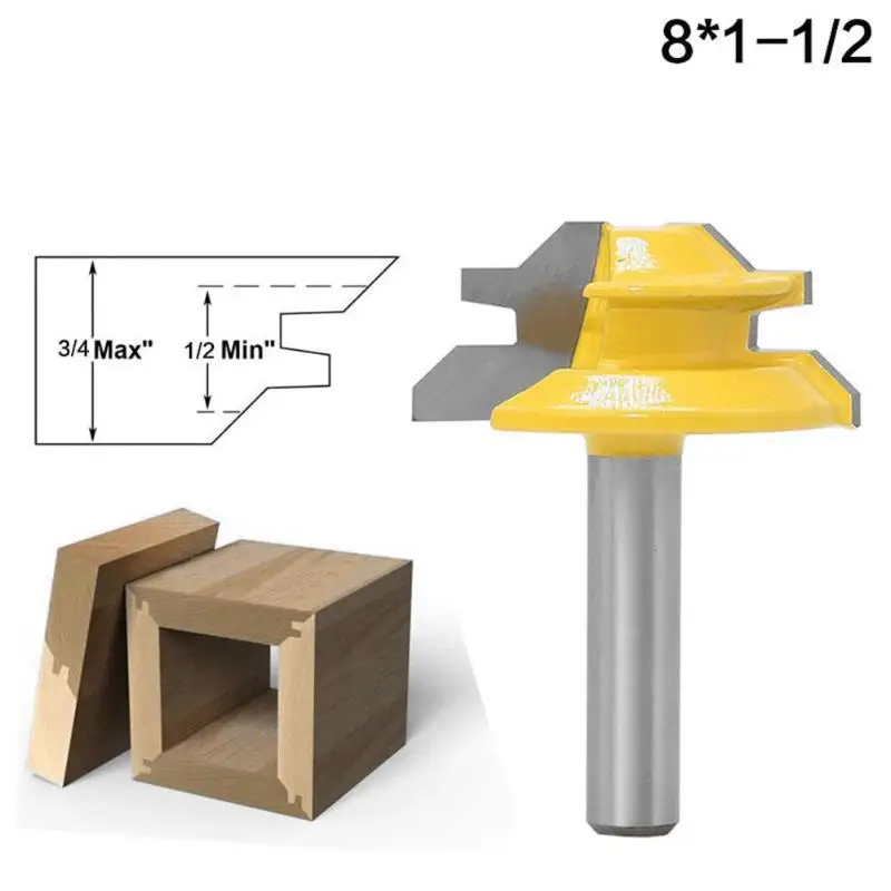 

45 Degree Tenon Knife Blade Carbide Router Drill Bit Woodworking Milling Cutter for Woodworking Tools