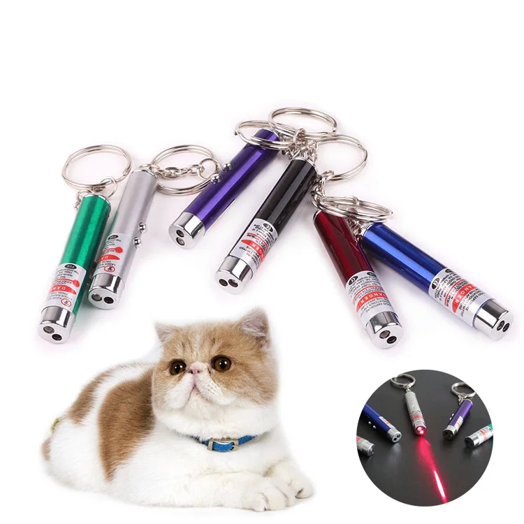 

Funny cat Stick Keyring LED Cartoon Keychain Red Laser Cat Dog Play Pointer Pen Keyring for Cats Training Cat Play Toy
