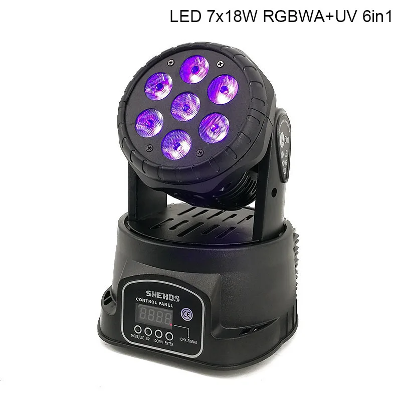 

Flight Case with 6/8 pieces LED Wash 7x18W RGBWA+UV Moving Head Lighting for Disco KTV Party Fast Shipping,SHEHDS Stage Light