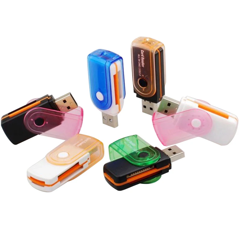 Larryjoe 4 in1 USB 2.0 High Speed Multi-Function All IN 1 MS M2 SDHC TF MMC Micro SD U-Flash Memory Card Reader Random Color