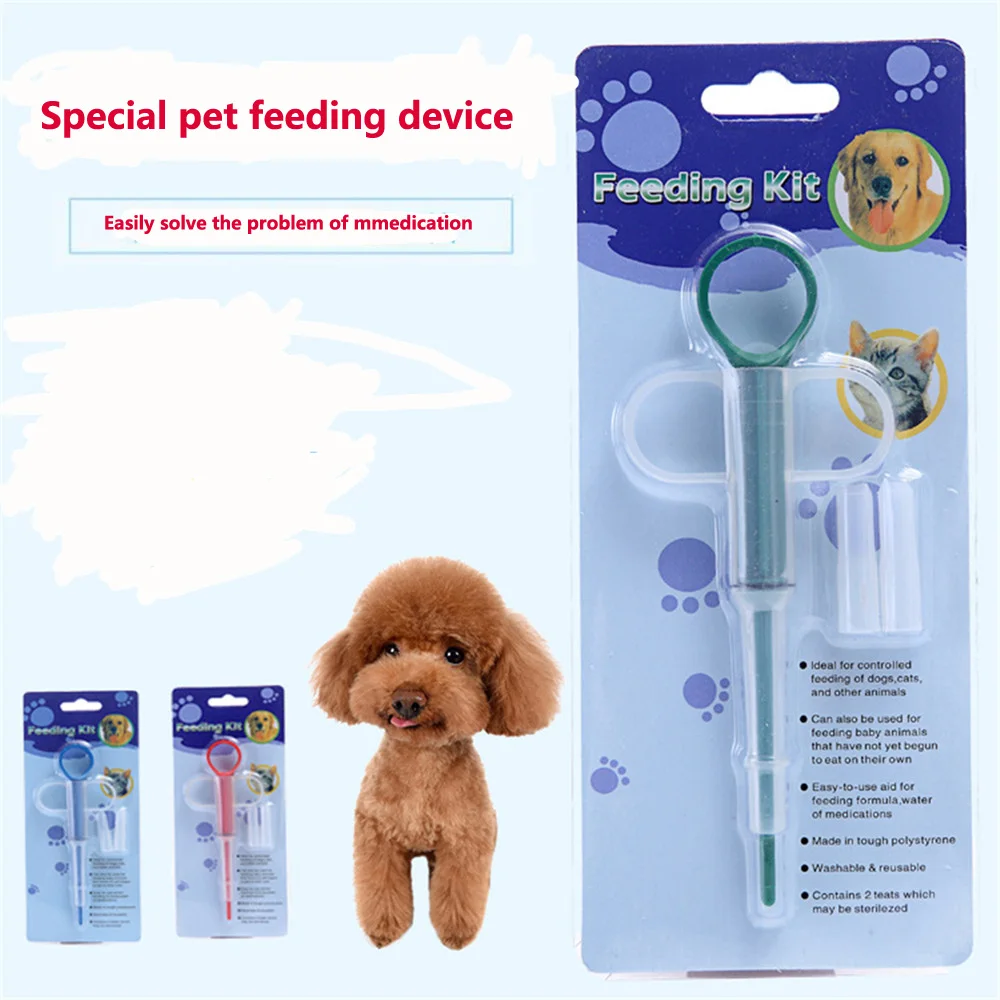 5 pcs/Medicine Pill Tablet Syringe Pet Dog Cat Puppy Pills Dispenser