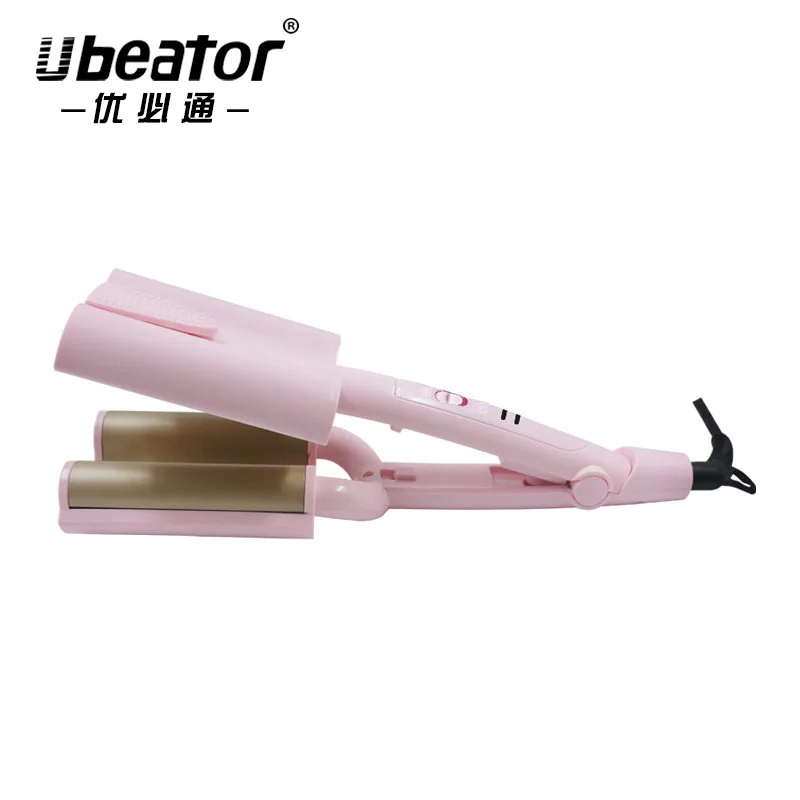

Manual version of pink cake clip three-tube water wave egg roll head foam roll rod lazy artifact