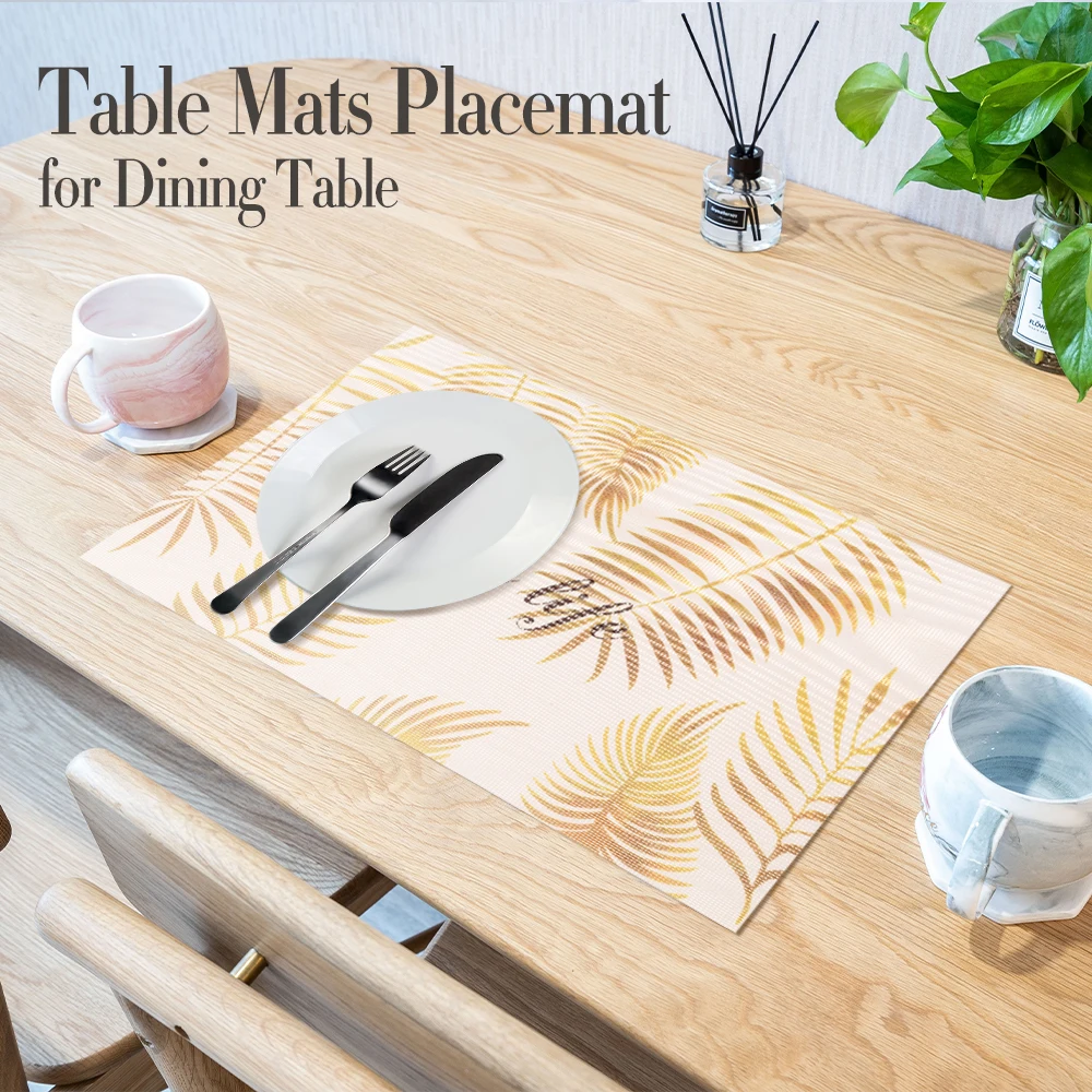 

PVC Skid-proof Heat-Resistant Dining Placemats Dining Table Placemat Table Mats for Dining Table Table Decoration