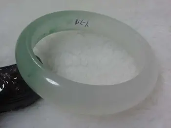 

wyan A-718 Chinese Fashion Fine Beautiful Green White Jade Gems Bangle Bracelet 60mm