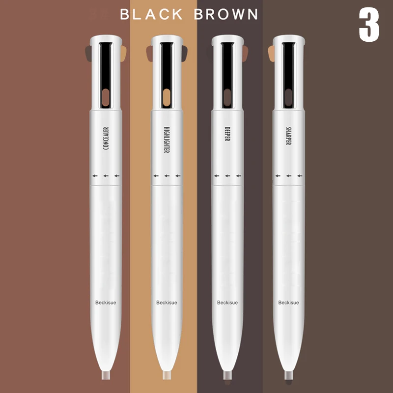 

Hot Sale 4 in 1 Easy to Wear Eyebrow Contour Pen Defining Highlighting Eyebrow Microblading