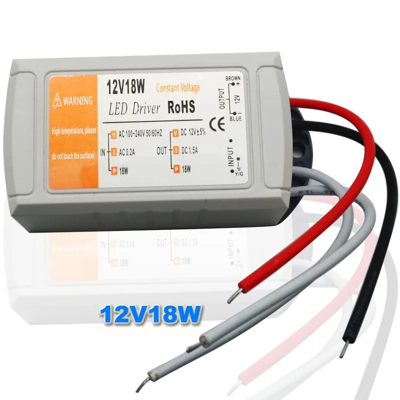 18W-360W DC12//24V Trafo Transformator Netzteil Treiber Driver LED Streifen Strip