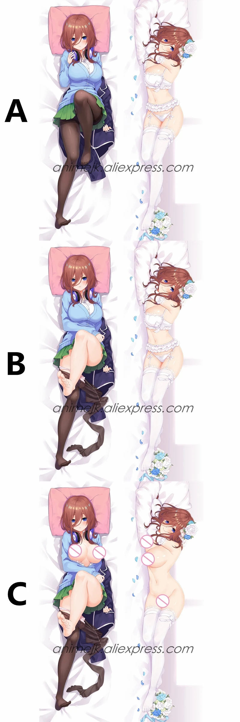 Аниме JK The Quintuplets Nakano Miku Dakimakura наволочка для тела чехол 5-Tobun no Hanayome Hug Наволочка Чехол