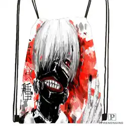 Пользовательские kaneki_by_sephnir Drawstring сумка-рюкзак милый рюкзак дети сумка (черный назад) 31x40 см #20180611-02-89