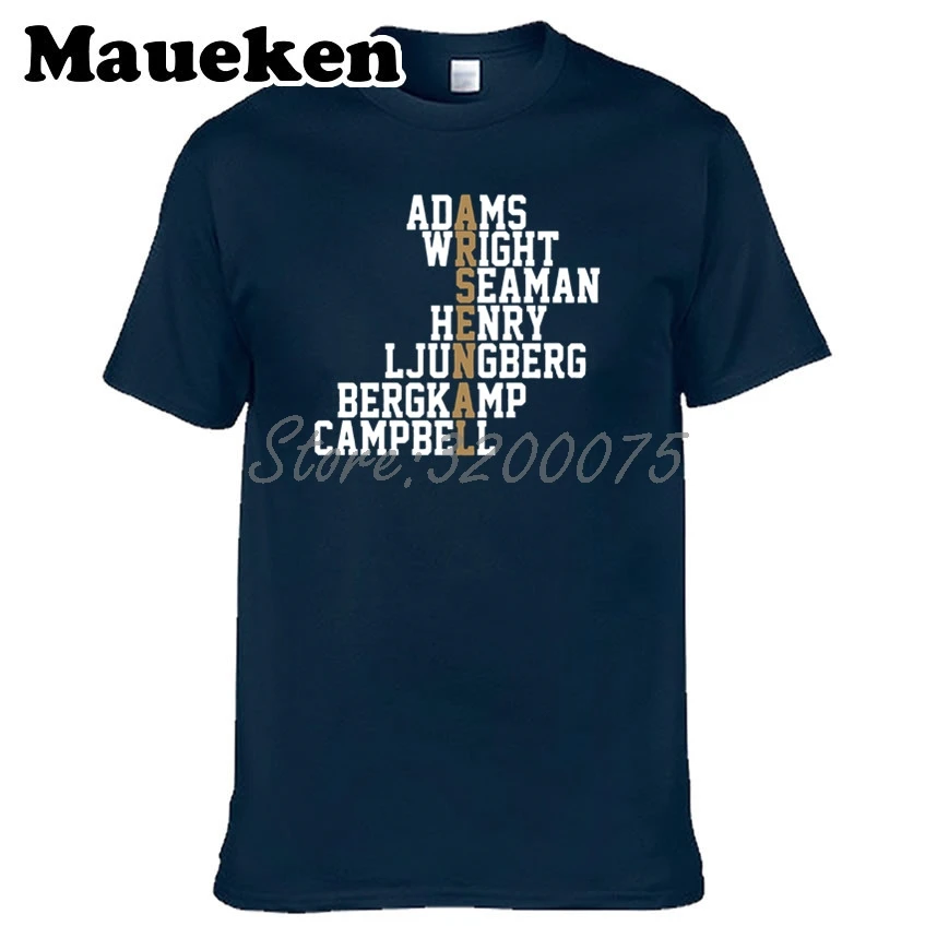 

Men T-shirt retro crossword Highbury Legend Thierry Henry Bergkamp Ljungberg Seaman Adams Wright Clothes tee W0316005