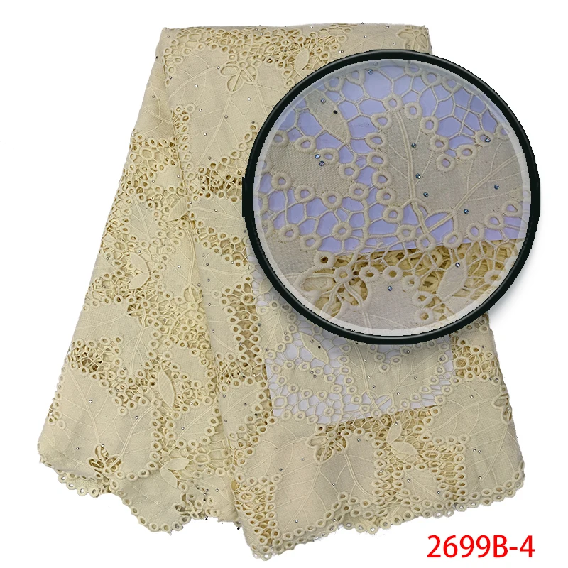 

New Arrival African Cord Lace Fabrics, Milk Laces with Stones High Quality,Guipure Lace Fabric 2019,Latest French Lace KS2699B-4
