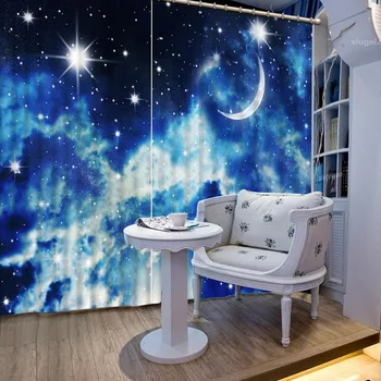 

High Quality 3D Printing Curtains Lifelike HD 3D Visual Enjoyment Curtains Bedroom Living Room Sunshade Window Curtain CL-080