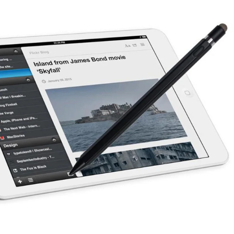 Двойной стилус металлическая ручка для сенсорного экрана для android активный стилус для iPad mini 1 2 3 4 5 air pro 10,5 рисование