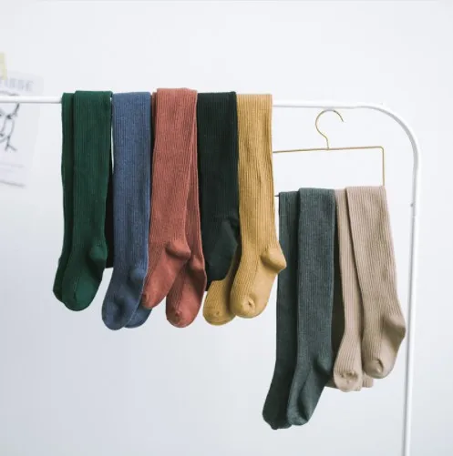 

Cotton Knitted Children Leggings for Girls Multicolor Elastic Baby Boys Pants & Capris for 3-6Years 1PC