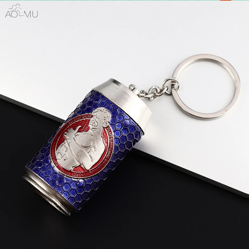 

AOMU Energy Drink Cola PLAYERUNKNOWN’S BATTLEGROUNDS PUBG Bag Pendant Key Chain Tote Car Keyrings Men Women Boy Trinket Keychain