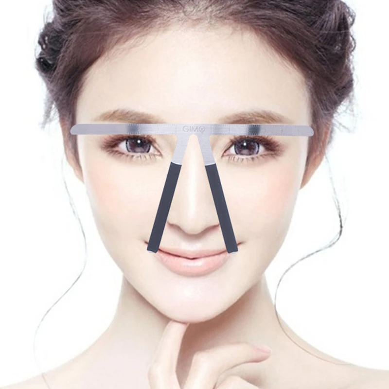 

wholesale 50pcs Makeup Ruler Permanent Ratio Divider Ruler Reusable Eyebrow Ruler Eyebrow Shaping Stencil Tools Metal Tool