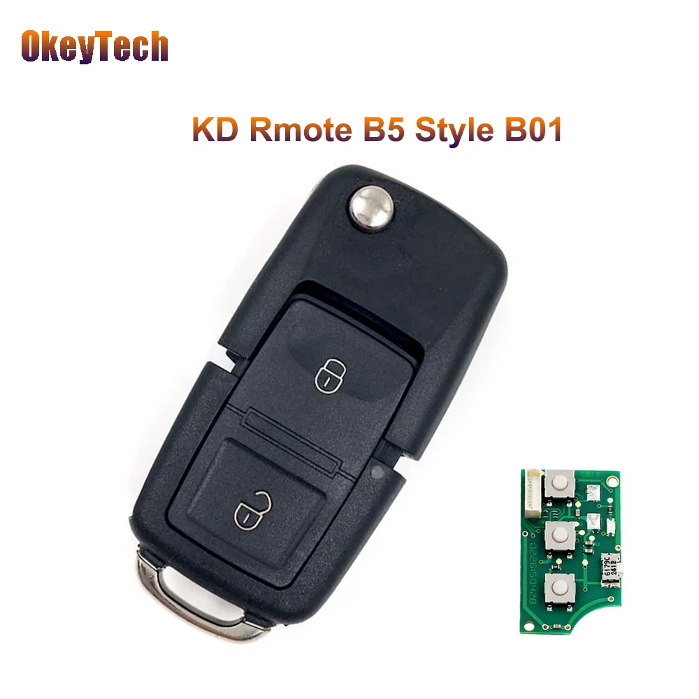 OkeyTech для KD300/KD900/URG200 Универсальный 2 кнопки без входа VW B5 стиль мини KD B01 пульт
