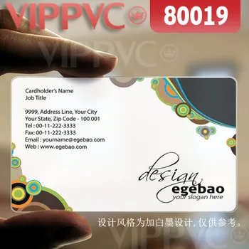 

80019 film business cards - matte faces translucent card CR80 0.38mm thickness