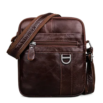 

Genuine Leather Mens Handbag Vintage High Quality Messenger Bag Casual Crossbody Bags Should Bag Oil Wax Cow Leather Flap Bags