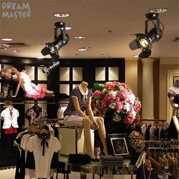 Industrial barn Door Vintage Ceiling Lights Theater Stage LED lighting lamp loft antique Store Shop led Ceiling Lamp luminaria 6