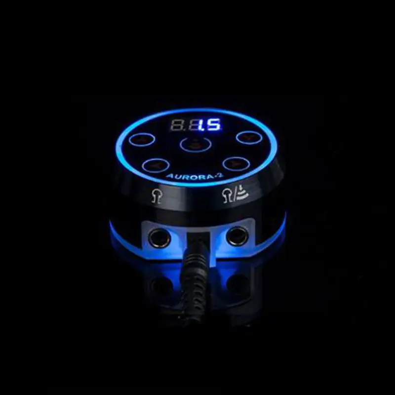 

New Professional Mini Critical Aurora LCD Tattoo Power Supply with Power Adaptor For Coil & Rotary Tattoo Machine Free Shipping