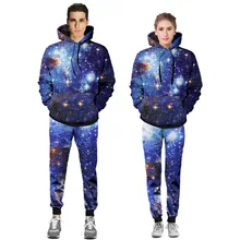Бренд Jack Claude, мужские и женские повседневные толстовки с 3D принтом звездного неба размера плюс S-XXL, толстовки и штаны, мужские комплекты