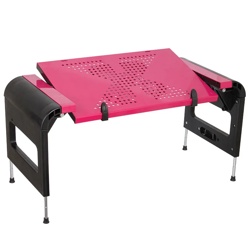 Adjustable Portable Laptop Table Stand Lap Sofa Bed Tray Computer Notebook Desk bed table Folding Aluminum Office Desk D2