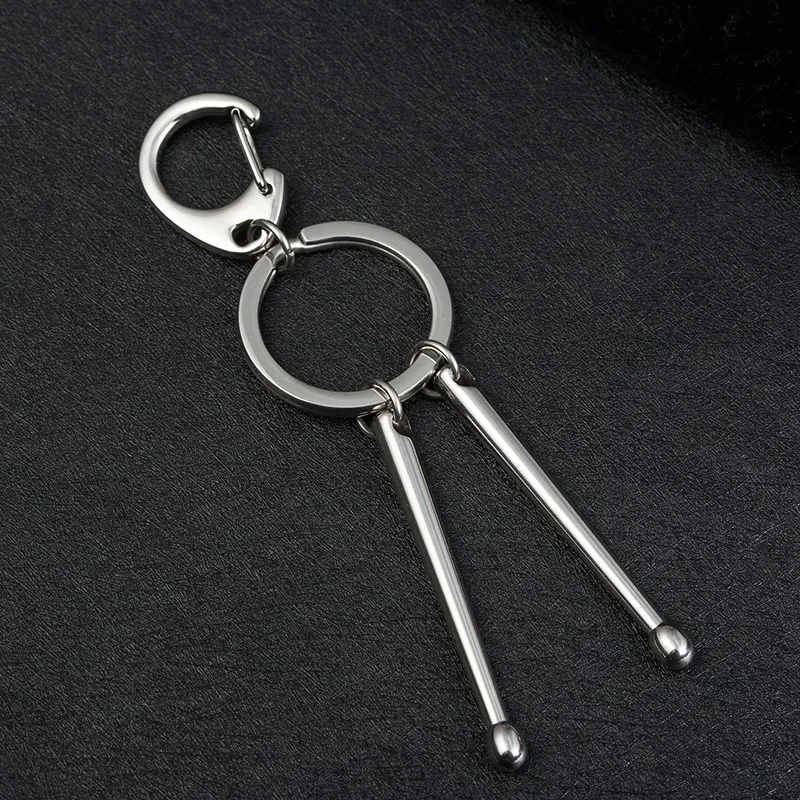 

2019 Free Shipping Woman Man Casual Wrench Keychain Unisex Drum Sticker Keyring Fashion Key Ring Stainless Steel Key Chain Mens