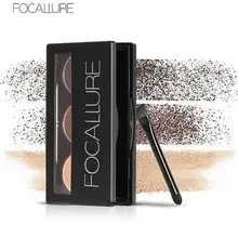 Focallure бровей порошок 3 цвета Eye brow Powder палитра Водонепроницаемый и размазать доказательство с зеркалом и бровей кисти внутри